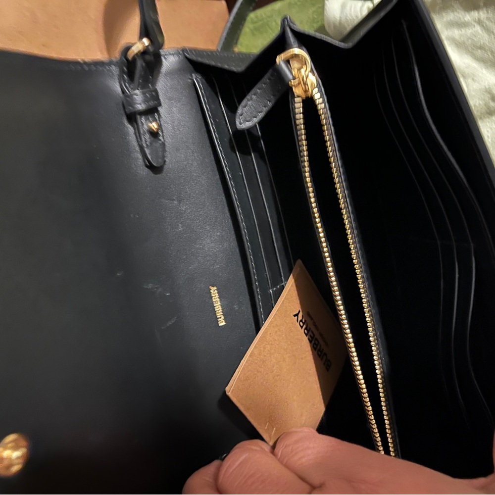 Burberry Crossbody Bag in Tan, Black, and Red Stripes like new - Picture 6 of 6